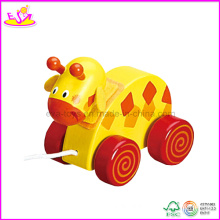 Wooden Baby Animal Pull Car (W05B040)